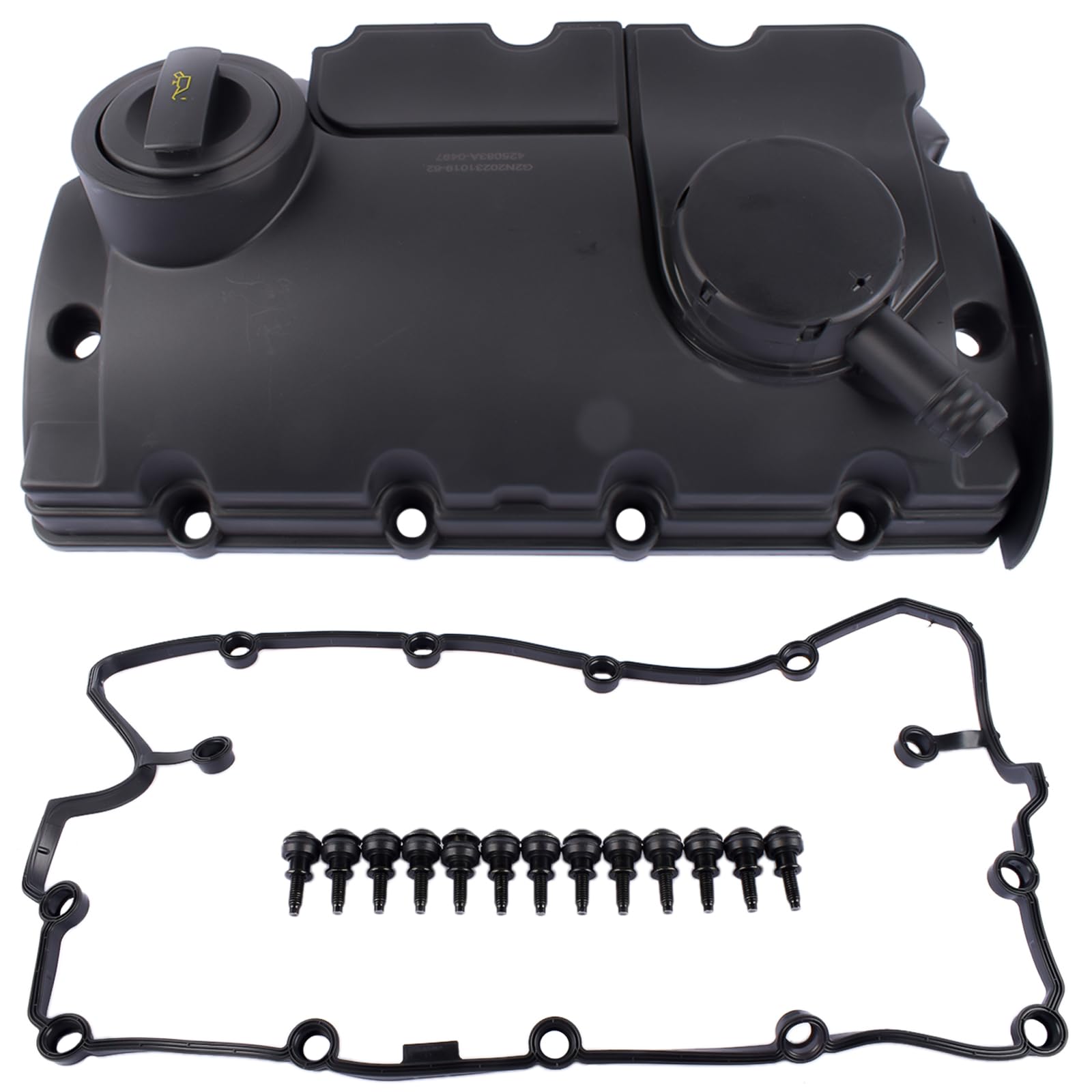 Tapa de Culata, Junta de Tapa de Válvula, Tapa de Aceite Compatible con T5 Trans-porter Sha-ran Alham-bra 1.9 2.0 03G103469H