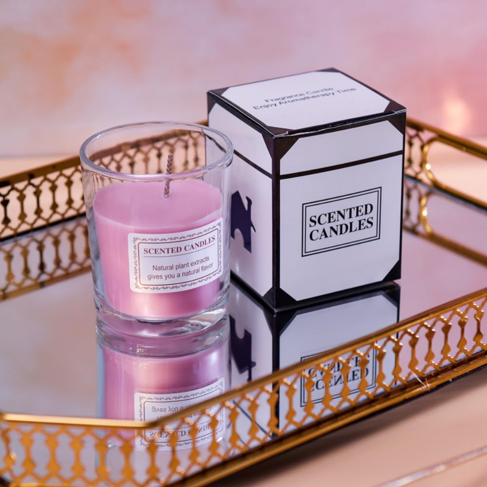 Scented Candles Glass Cup Candle Aromatherapy Candles Birthday Gifts for her, Mother's Day Gifts for Women