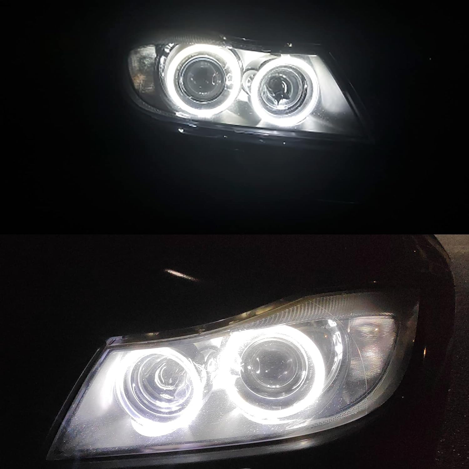 2x Ampoules Phares LED Blanc Yeux d'Ange Angel Eyes Canbus Compatible avec BMW E90 E912006-2011 Berline Break