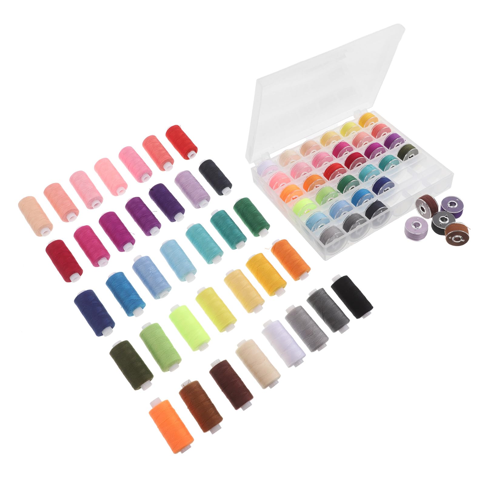 Abaodam Kit de Hilo de Coser de Poliéster 72 Piezas con 36 Bobinas de Colores, 400 Yardas para Máquina de Coser y Costura a Mano, Adecuado para Bordado, Manualidades y Acolchado