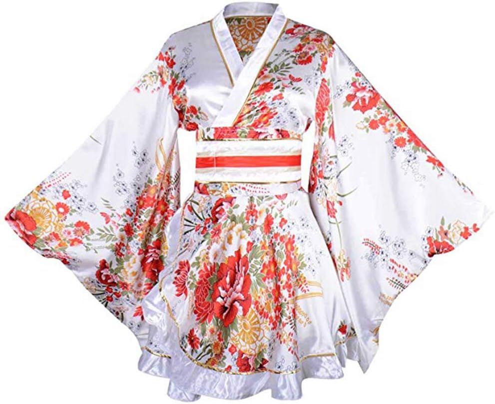 knee length dresses for ladies Mini Kimono Plunge Dress S