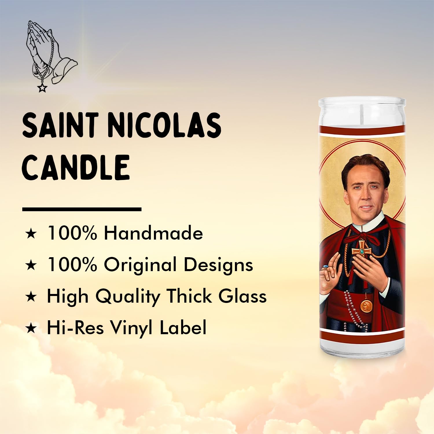 Amazon.com: Cage Celebrity Glass Jar Candle – Unscented Handmade