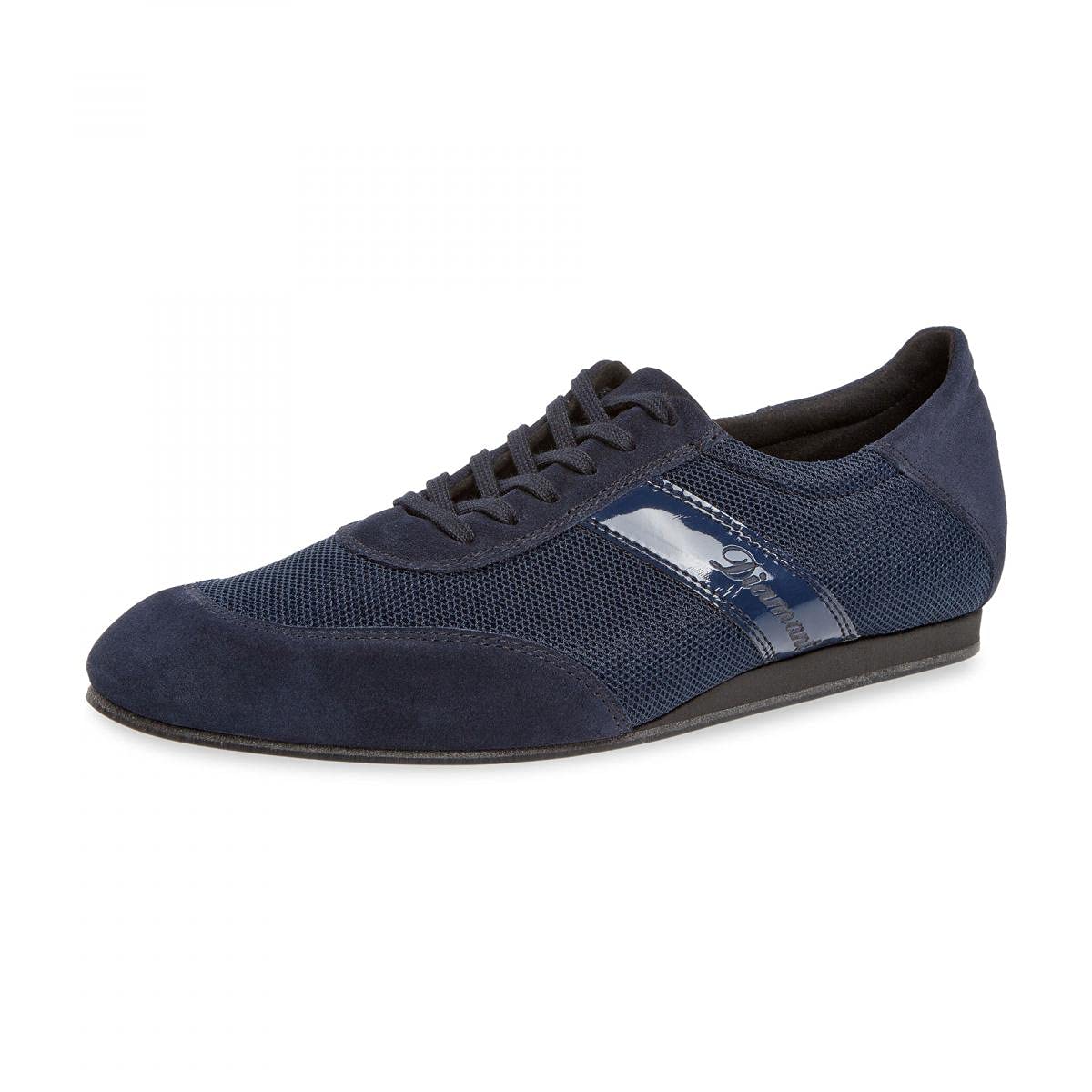 Diamant Herren Tanz Sneakers 192-425-582-V - Veloursleder/Mesh Navy-Blau - 1,5 cm Keilabsatz - VarioSpin Sohle - Made in Germany