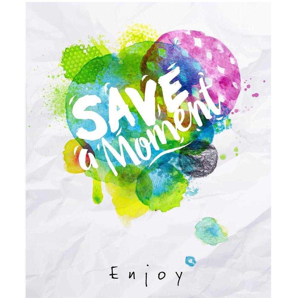 ArtzFolio Save The Moment | Unframed Premium Canvas Painting for Bedroom & Living Room | 16 x 19.4 inch (41 x 49 cms)