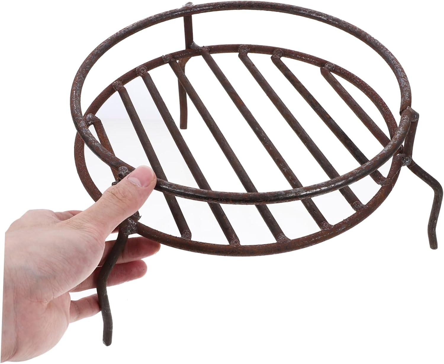 Mikikit Wear-Resistant Pit Grill Stand Multi-Function Stove Rack for Camping and Outdoor Cooking Wok Holder Reusable Pot Accessory