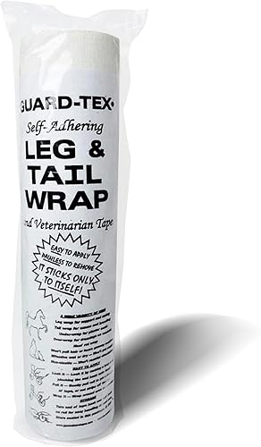 Envoltura blanca para patas y colas – 3 pulgadas x 30 yardas, autoadhesiva, impermeable, para caballos, perros y otros animales, cinta cohesiva