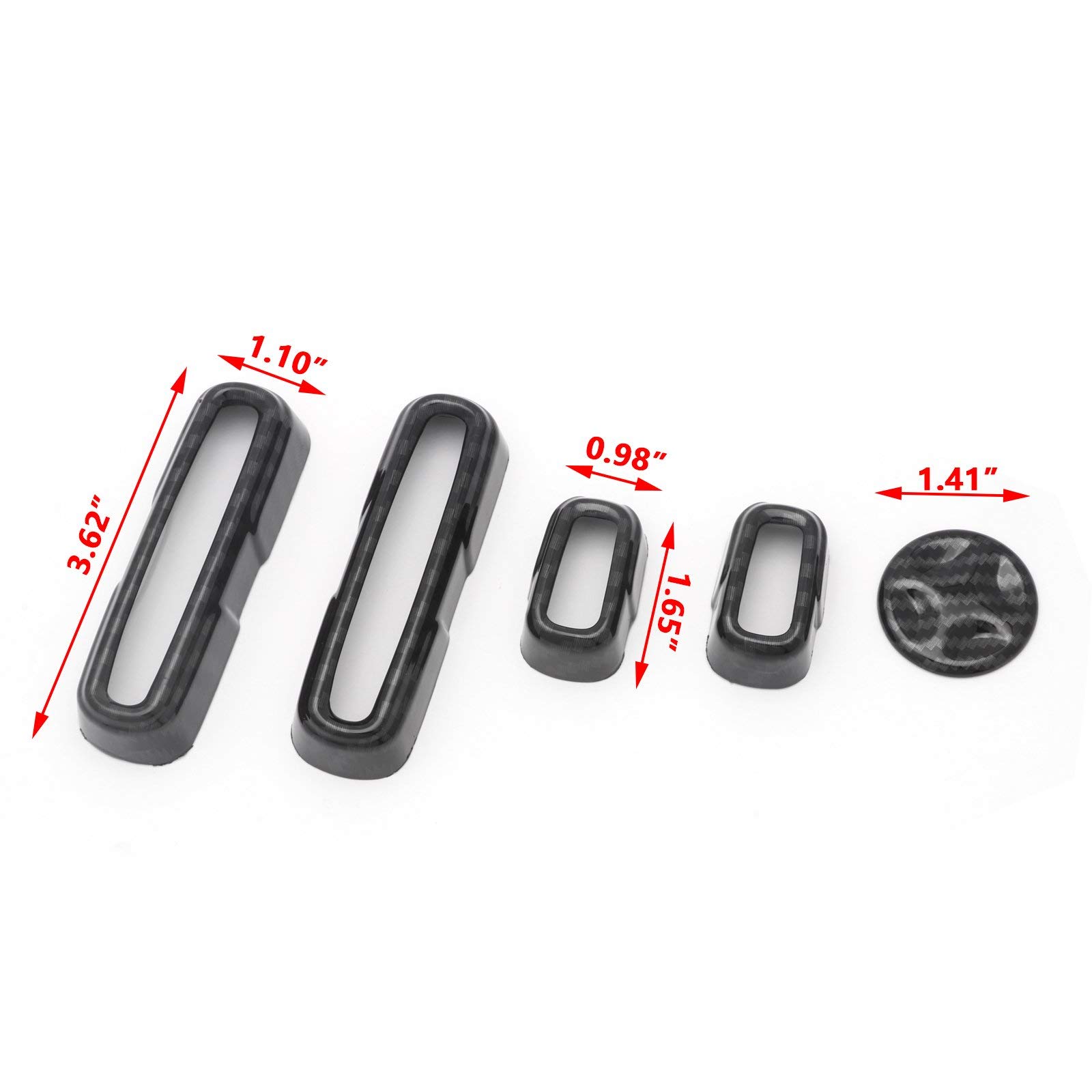 Xotic Tech Seat Adjustment Knob Switch Buttons Cover Trim, Carbon Fiber Pattern, Compatible with Honda Accord 10th Gen 2018-2022