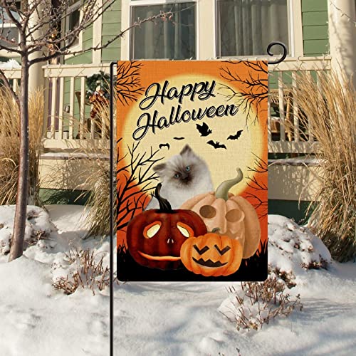 Bandera de jardín de doble cara que no se transparenta: decoración vertical de Halloween de 28x40" 7