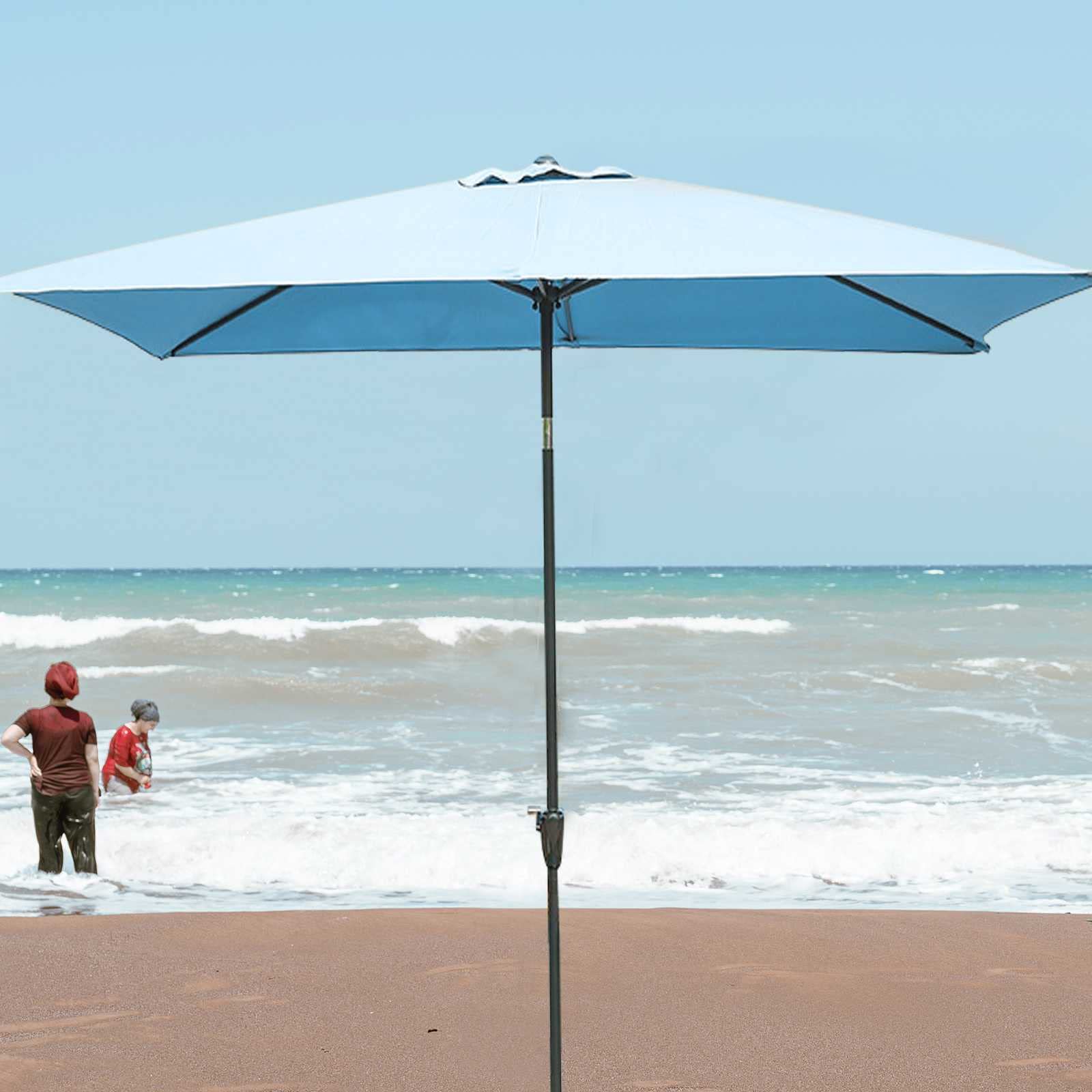 Parasol ogrodowy,Duży parasol ogrodowy, odkryty parasol stołowy do basenu z odpornym na przechylanie i korbę, chroniony przed promieniowaniem UV do trawnika ogrodowego na podwórku