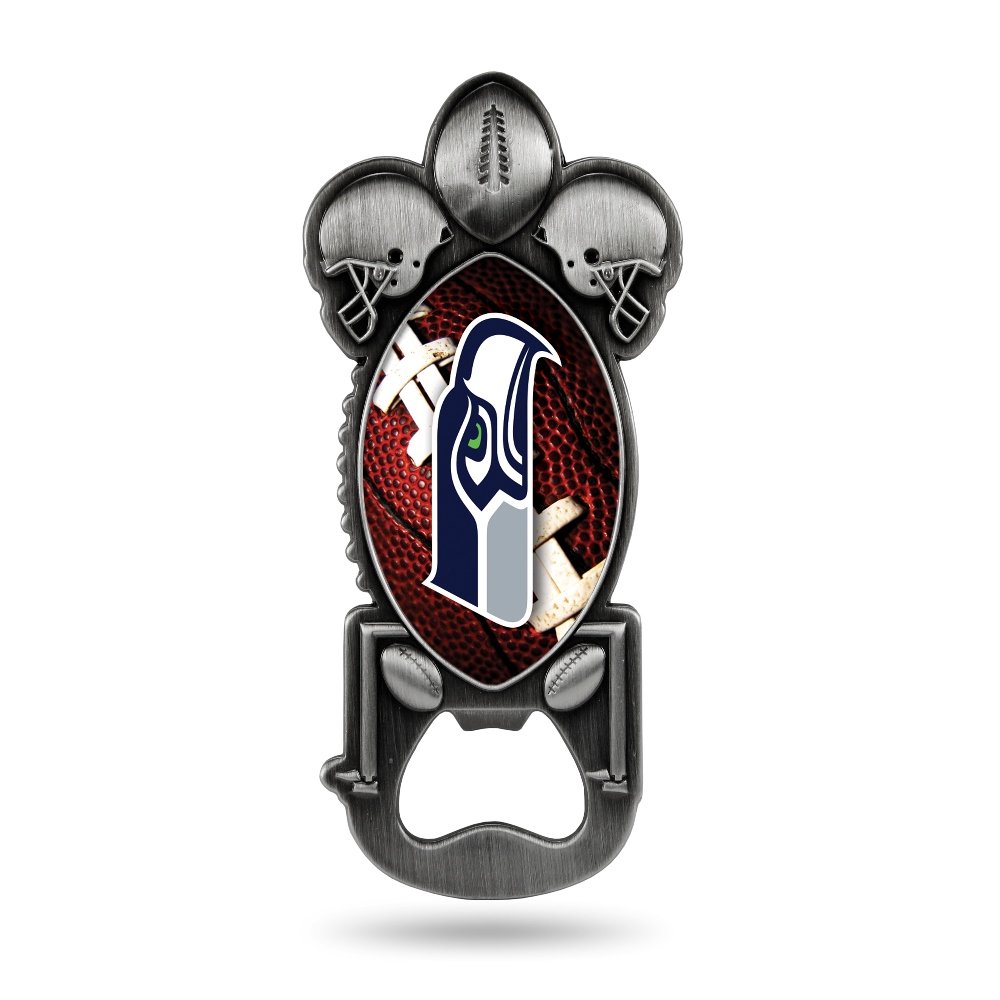 Rico Industries NFL magnetyczny metalowy otwieracz do butelek na imprezę, Seattle Seahawks
