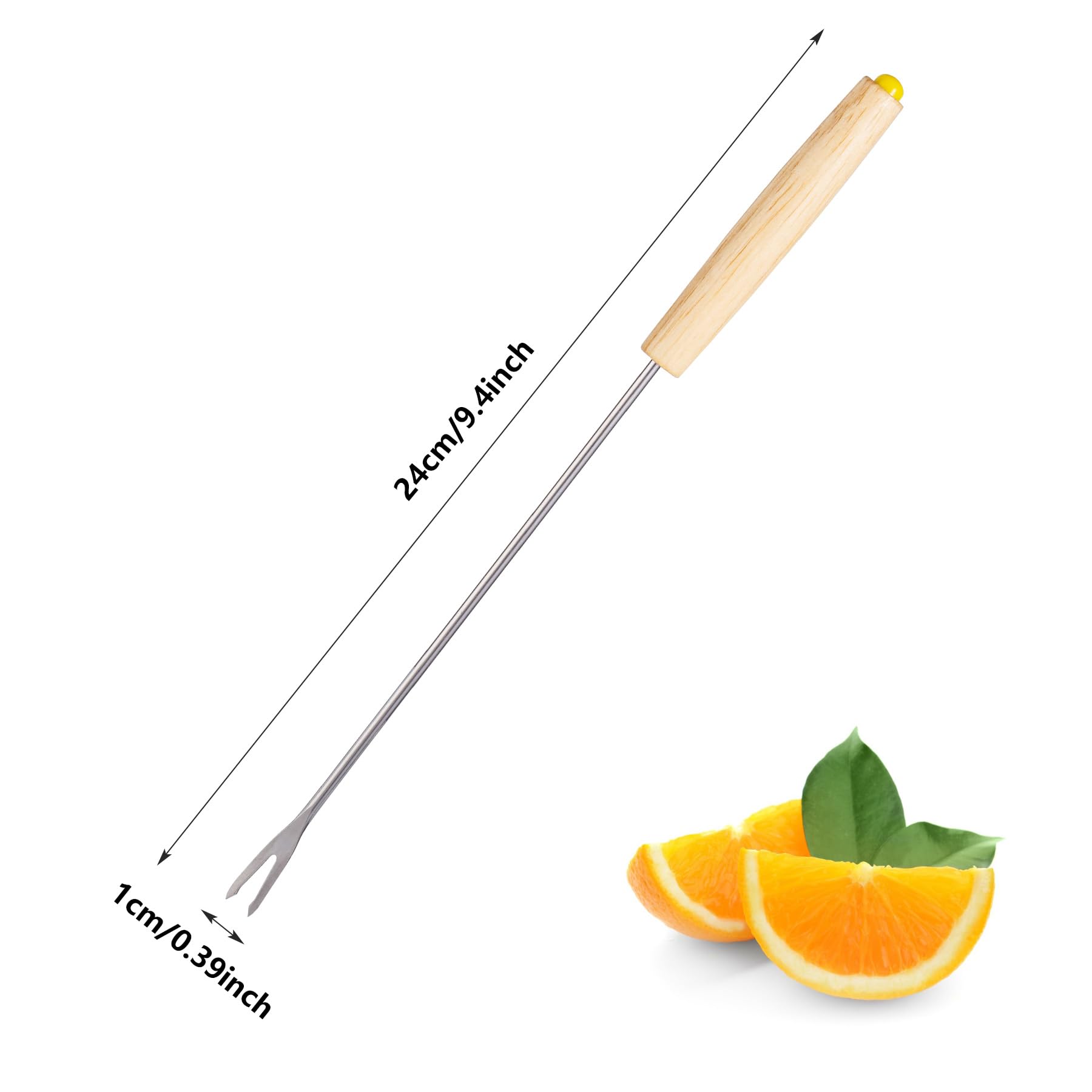 Snapklik.co : 6PCS 9.5 Inch Color-Coded Stainless Steel Fondue Forks - View #10