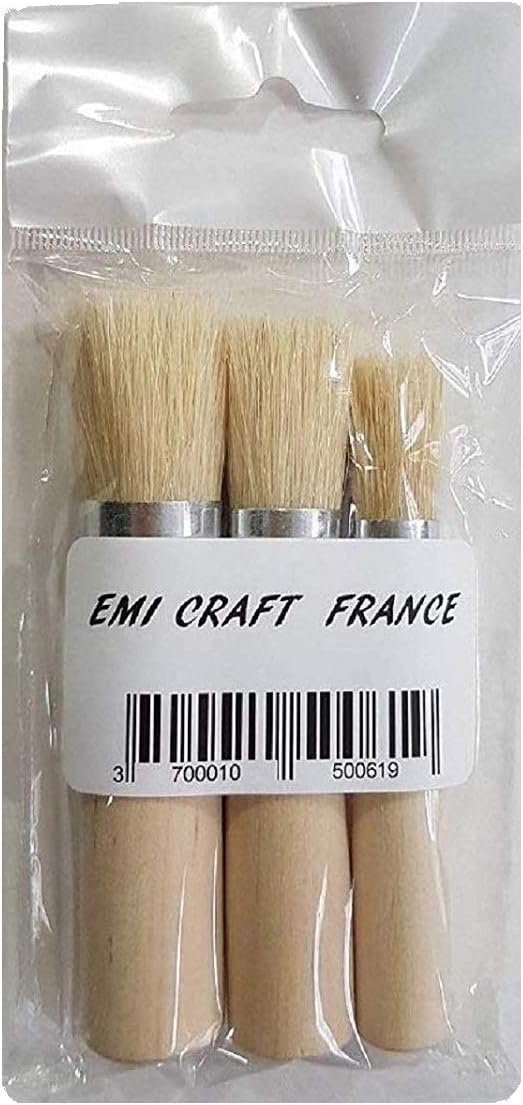 EMI Craft Stencil brushes, 3 assortment