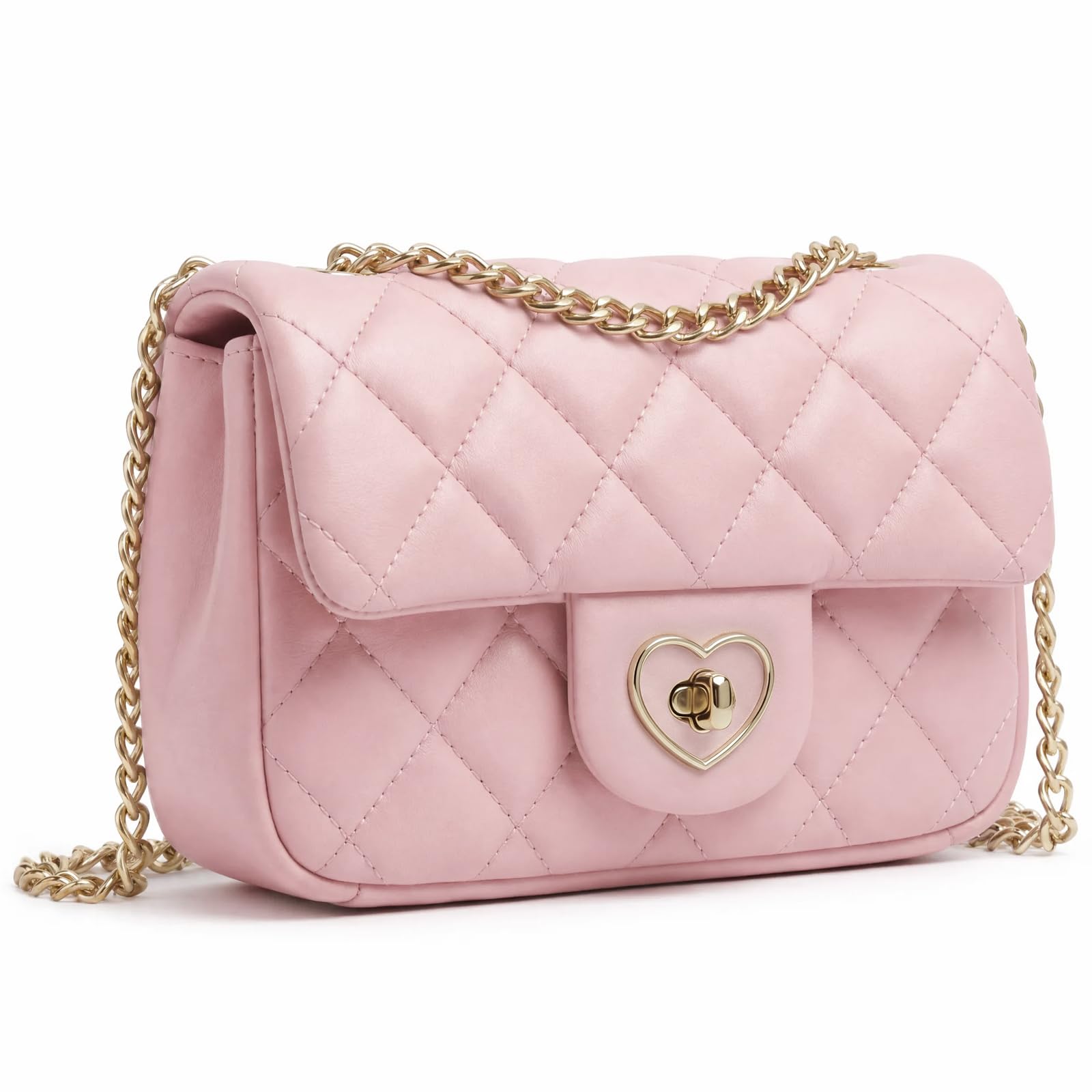 Girls Crossbody Purse, Heart-Shaped Lock, Gift for Teens