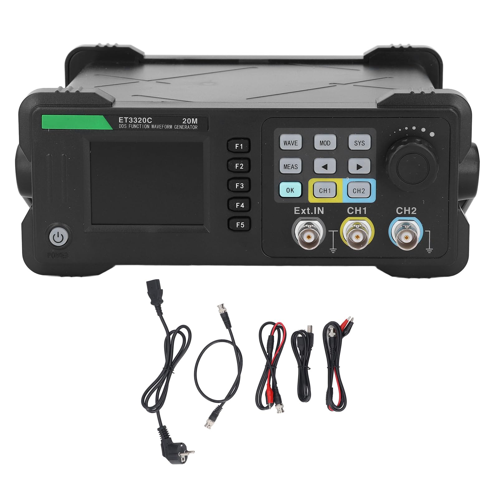 Generador de funciones de 2 canales Generador de forma de onda arbitraria Pantalla LCD de alta precisión de 3,5 pulgadas Frecuencia de muestreo de 200 Msa/S para ingenieros