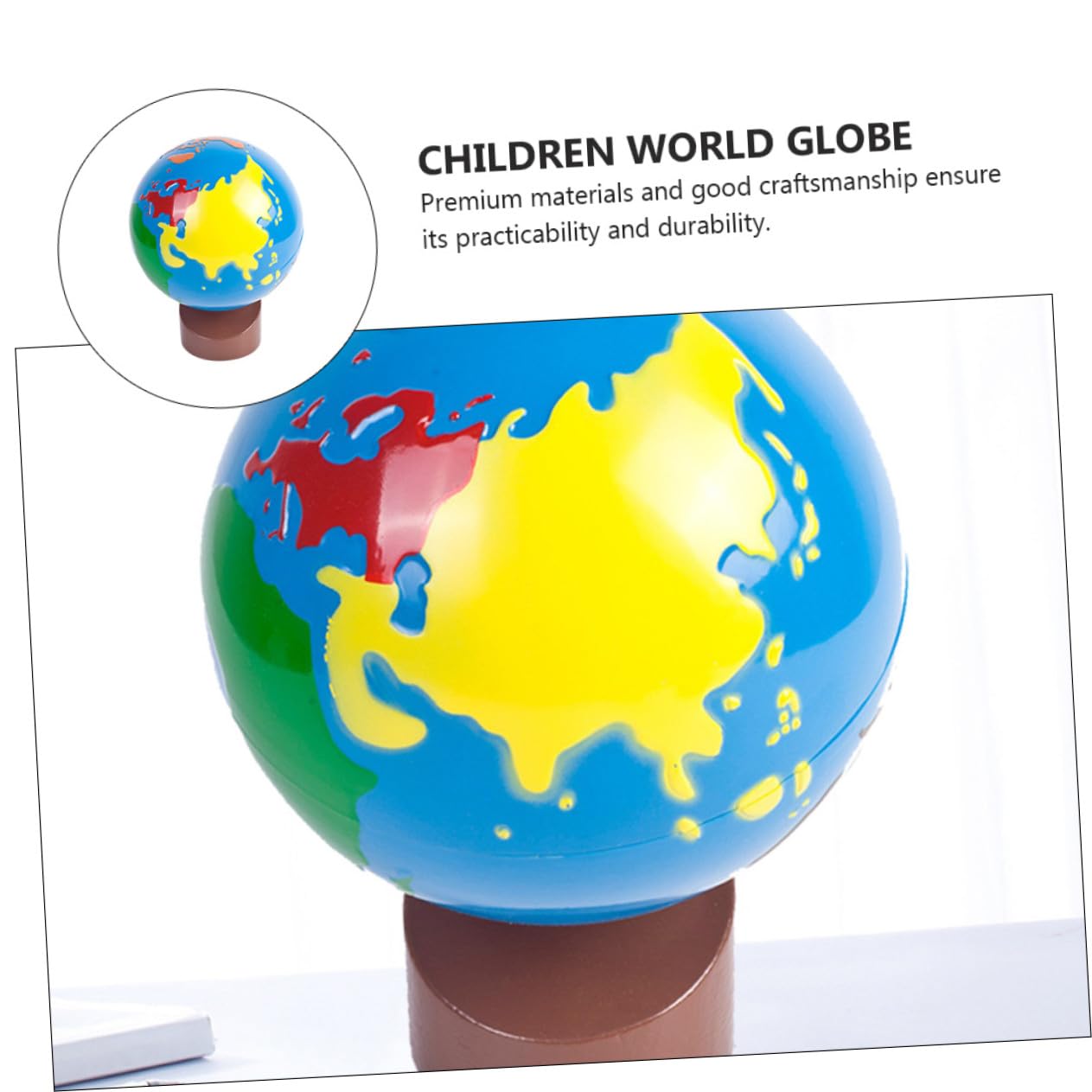 Globo Terráqueo Juguete Educativo para Niños, Material de Aprendizaje de Geografía Superficie Suave, Adorno y Estimulación Mental para Aula y Hogar
