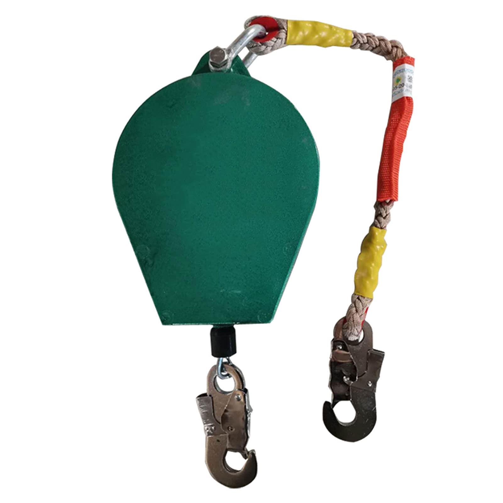 Fall Arrest Self Retracting Lifeline Equipment with Flame Retardant Lanyard and Wire Rope, Fall Arrest Auto Belay Device for Connect The Safety Harness, Double Locking Structure, 3-20m