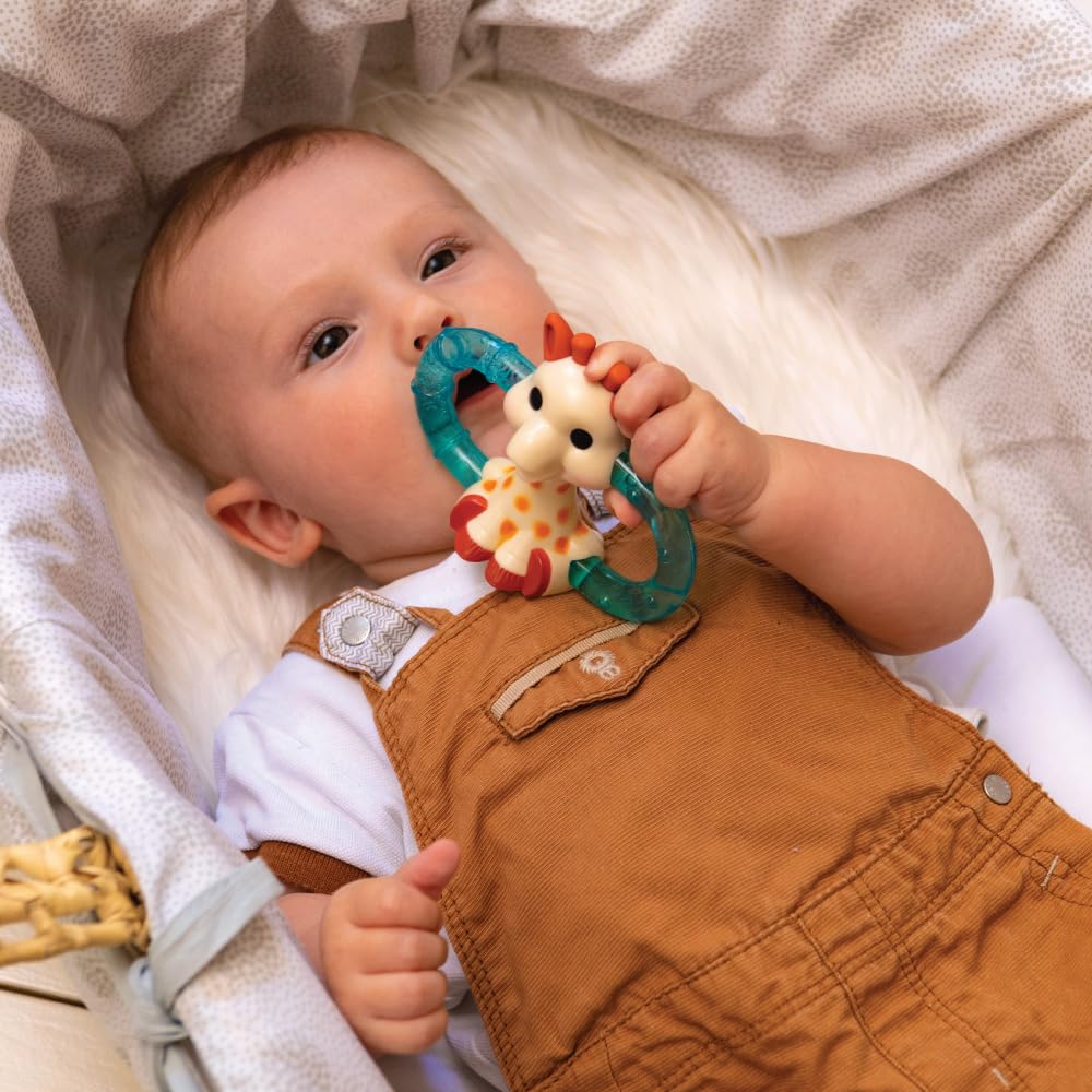 Vulli 010315 podwójny pierścień polerski Sophie la Girafe, zielony