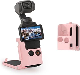 para dji OSMO Pocket 3 Base Magnética Multifuncional con Ángulo Ajustable, Soporte de Escritorio Antideslizante y Anticaídas, Soporte de Expansión OSMO Pocket 3. (Rosa)