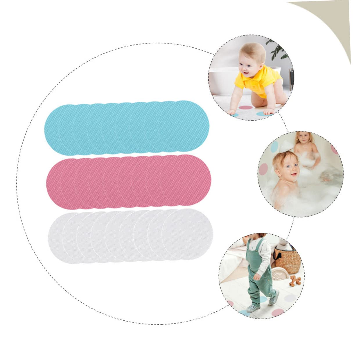 MAGICLULU 108pezzi Adesivi Antiscivolo per Design e Autoadesivo Adatti per Scale Vasche e Facili Rimuovere Residui