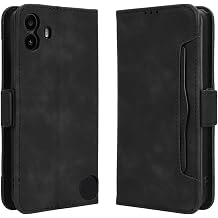 Cover Compatible with Nothing CMF Phone 1 [Dual Card Slot][Flip Stand][Phone Case][Magnetic Clasp] Wallet Black