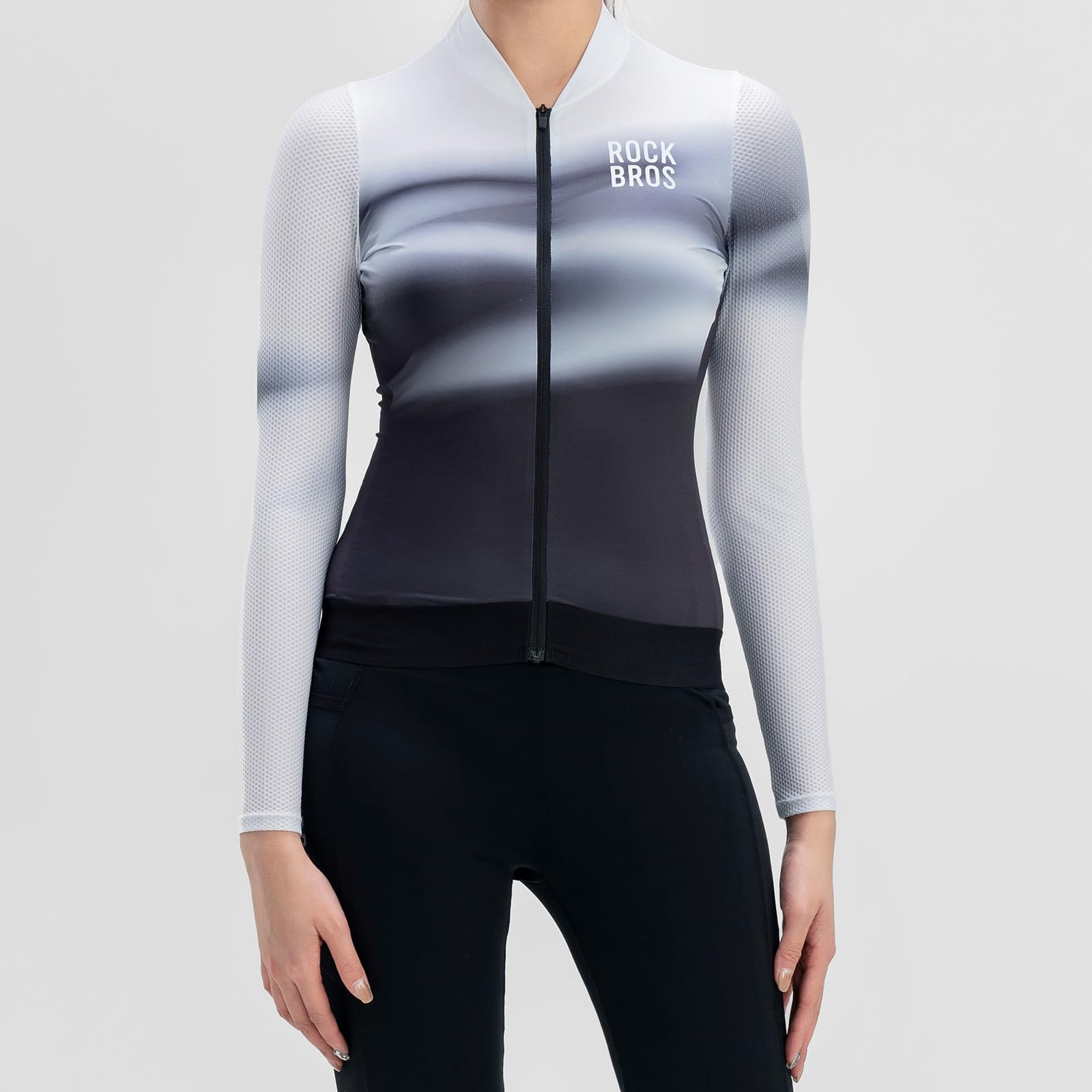 ROCKBROS Chaqueta Ciclismo Mujer Transpirable Chaqueta Deportiva Ropa de Manga Larga para Deporte Correr Bicicleta