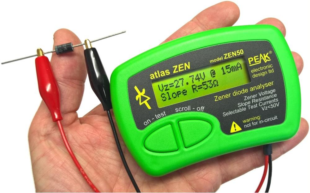 Atlas Zen Zener Diode Analyser, Components Identified Passive Components, Component Analyser