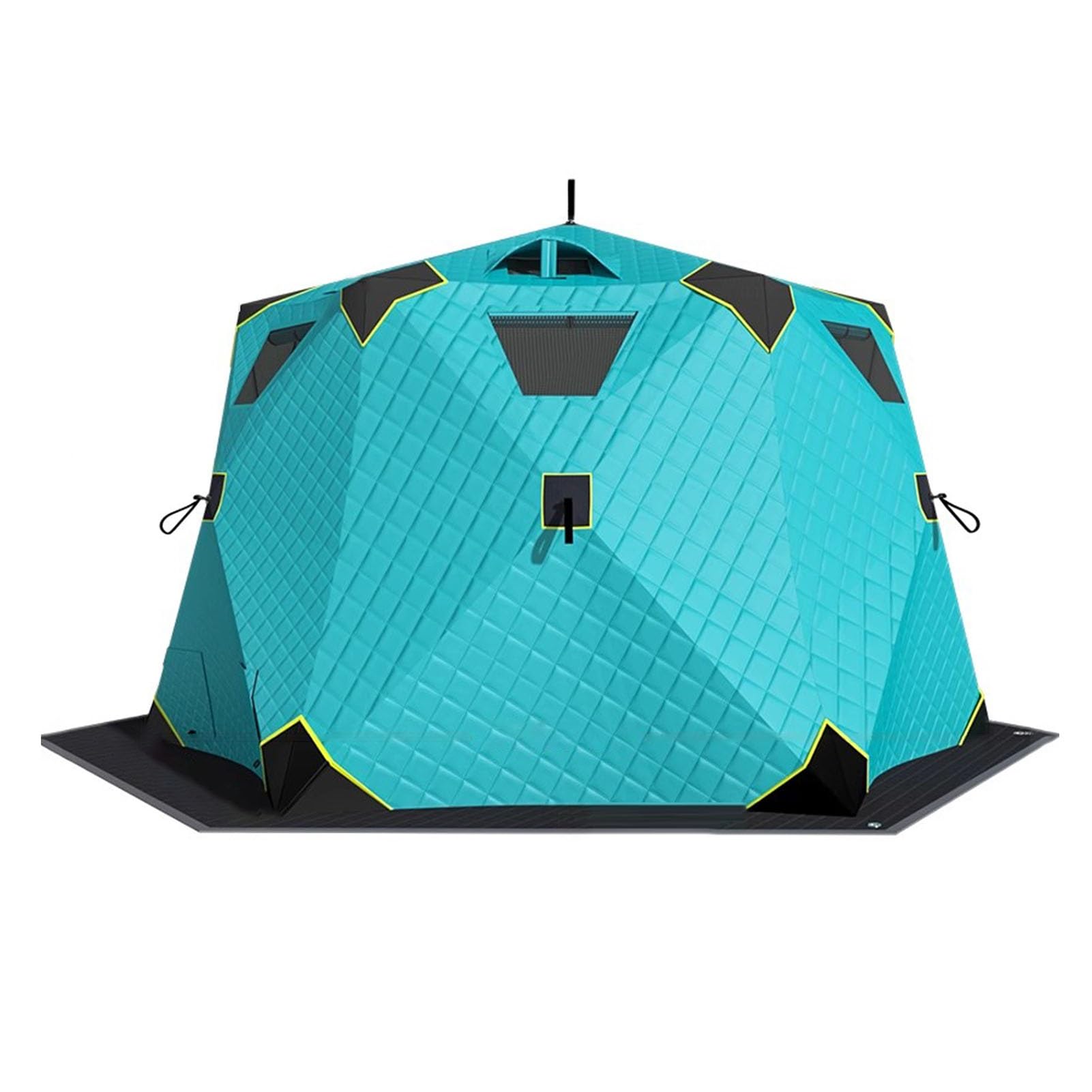Ice fishing tent Przenośny schron do wędkowania pod lodem dla 2-4 osób, z izolowaną poduszką na spodzie, do wędrówek pieszych