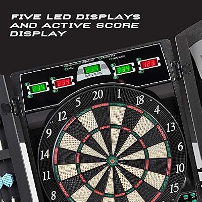 Arachnid Cricket Maxx 4.0 Electronic Dartboard Set, Black & Viper Dart Accessory: Tufflex II 2BA Thread Soft Tip Dart Points, Black, 500 Pack