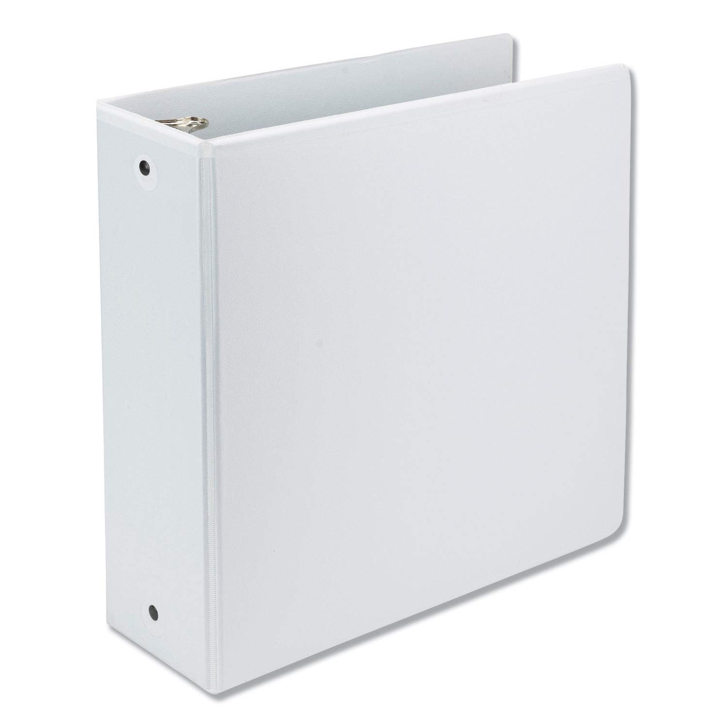 Samsill 17397 Earth’s Choice Biobased 3 Ring View Binders, 4 Inch Round Ring, Up to 25% Plant Based Plastic, USDA Certified Biobased, Customizable Cover, White