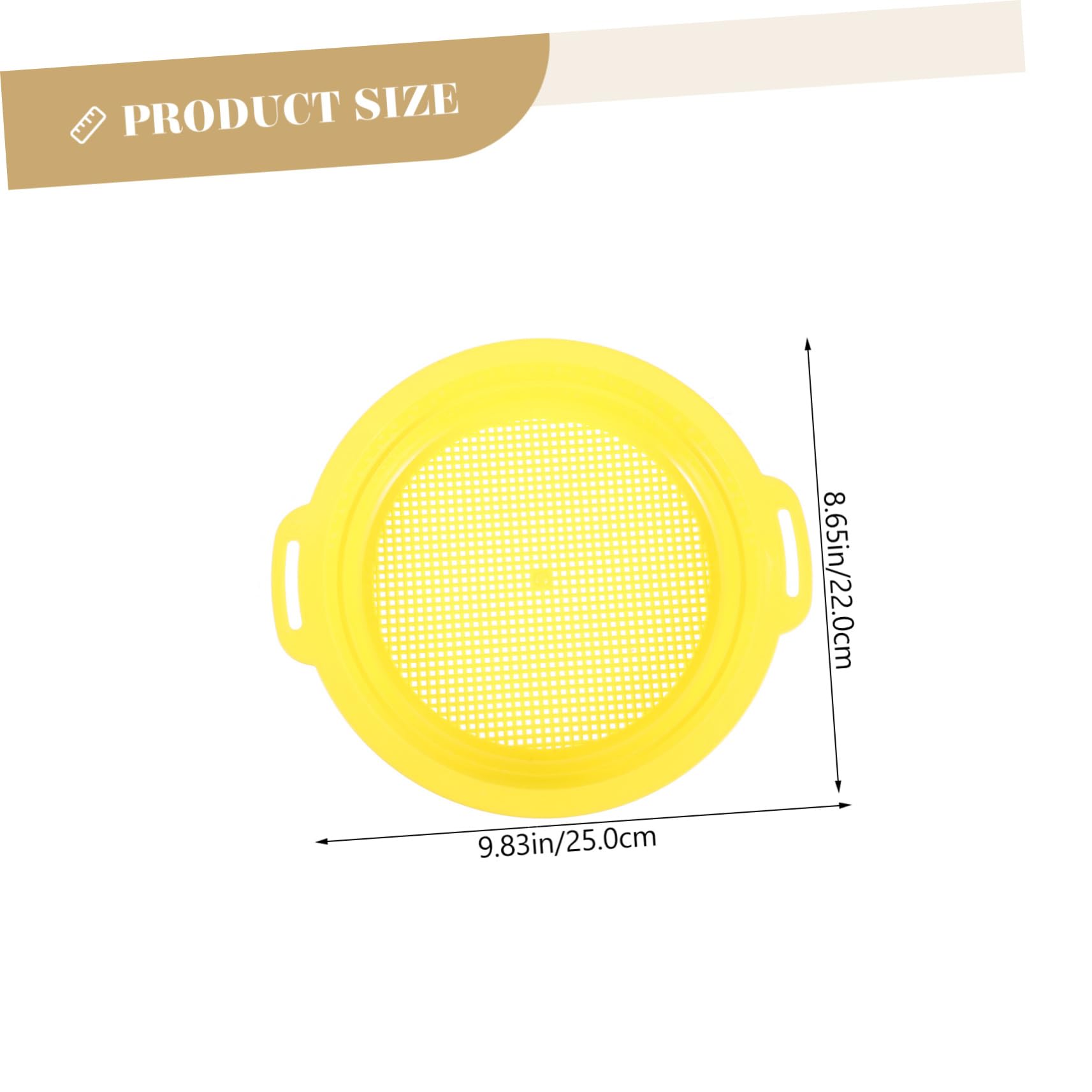 YARNOW Portable Equipment Mesh Sifter Pan Sifting Sieve for Prospecting Adults Outdoor Tools Non-Slip Handle