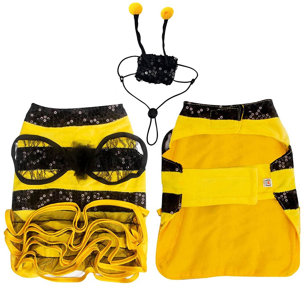 Bienenkostüm Für Hunde & Katzen – Süßes Hummel-Outfit Mit Flügeln Für Halloween & Kostümparty