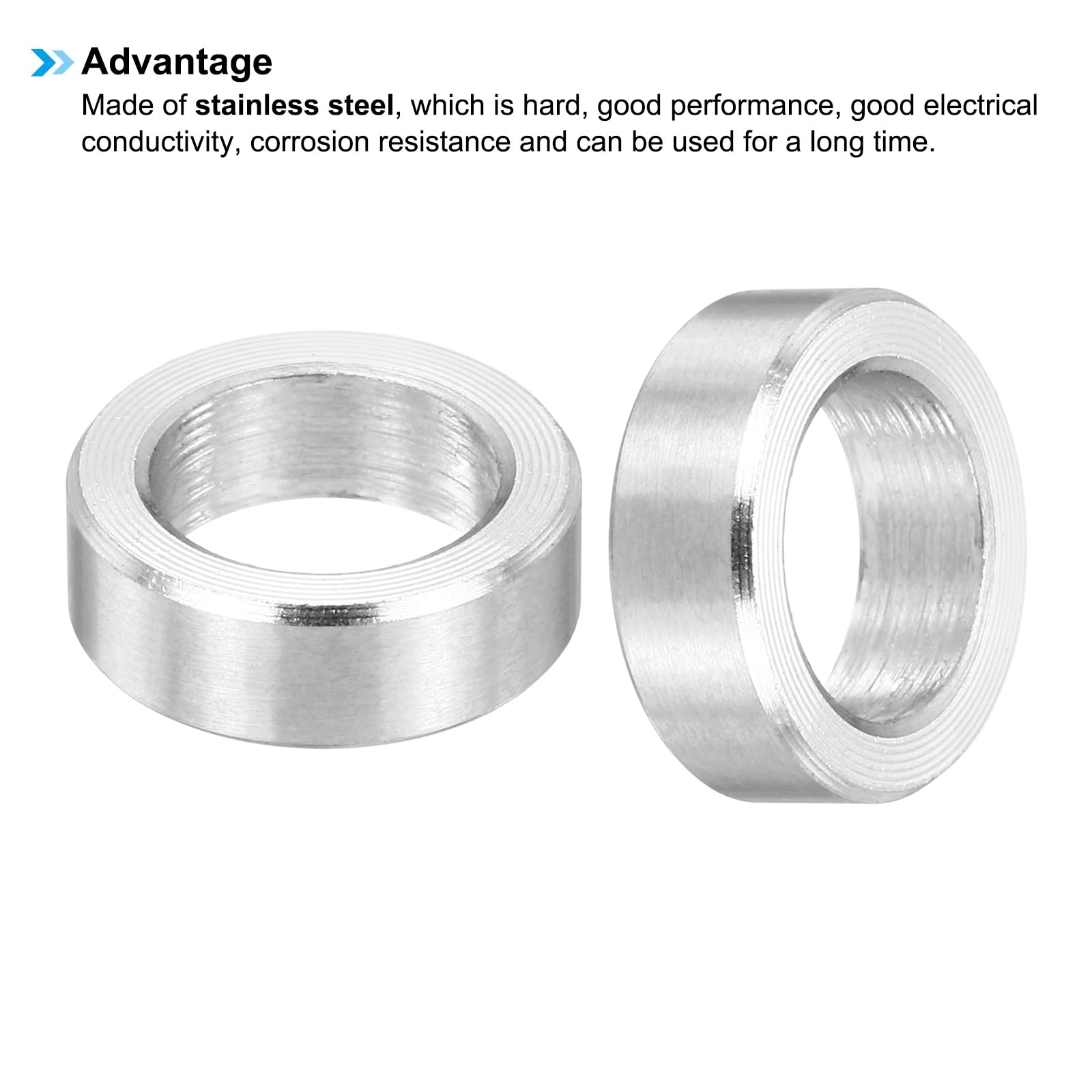PATIKIL M8 Stainless Steel Spacers, 12Pcs Metal Spacer 8mm ID x 12mm OD x 4mm L Screw Standoff for 5/16" or M8 Screw - Image 4