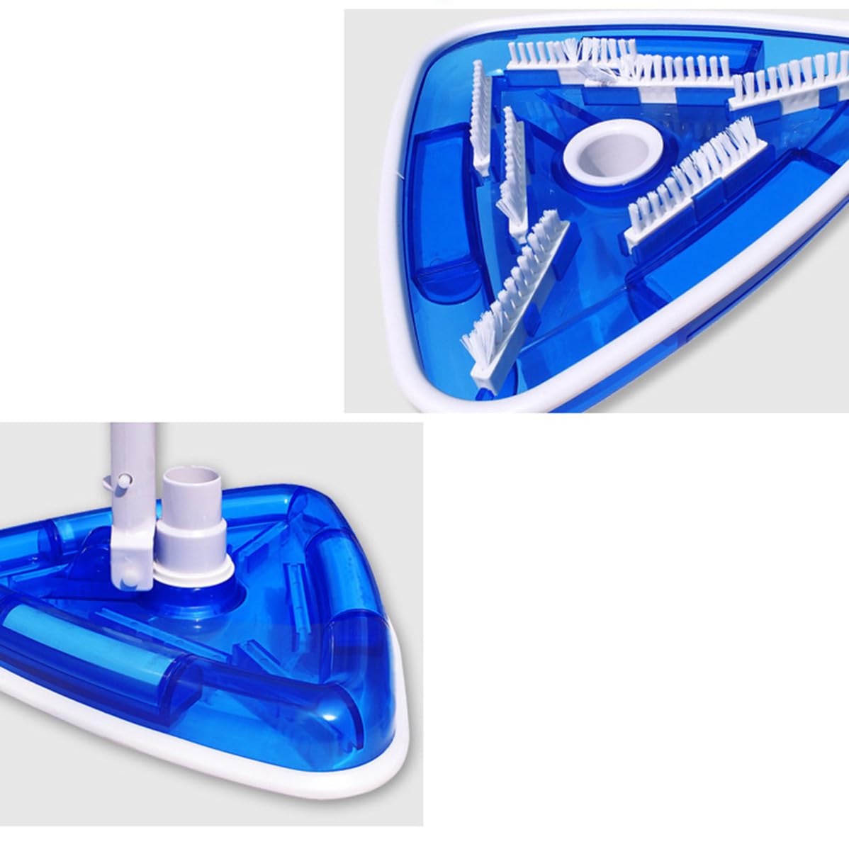 Cabezal Azul Triangular Transparente Aspiración de SPA Piscina