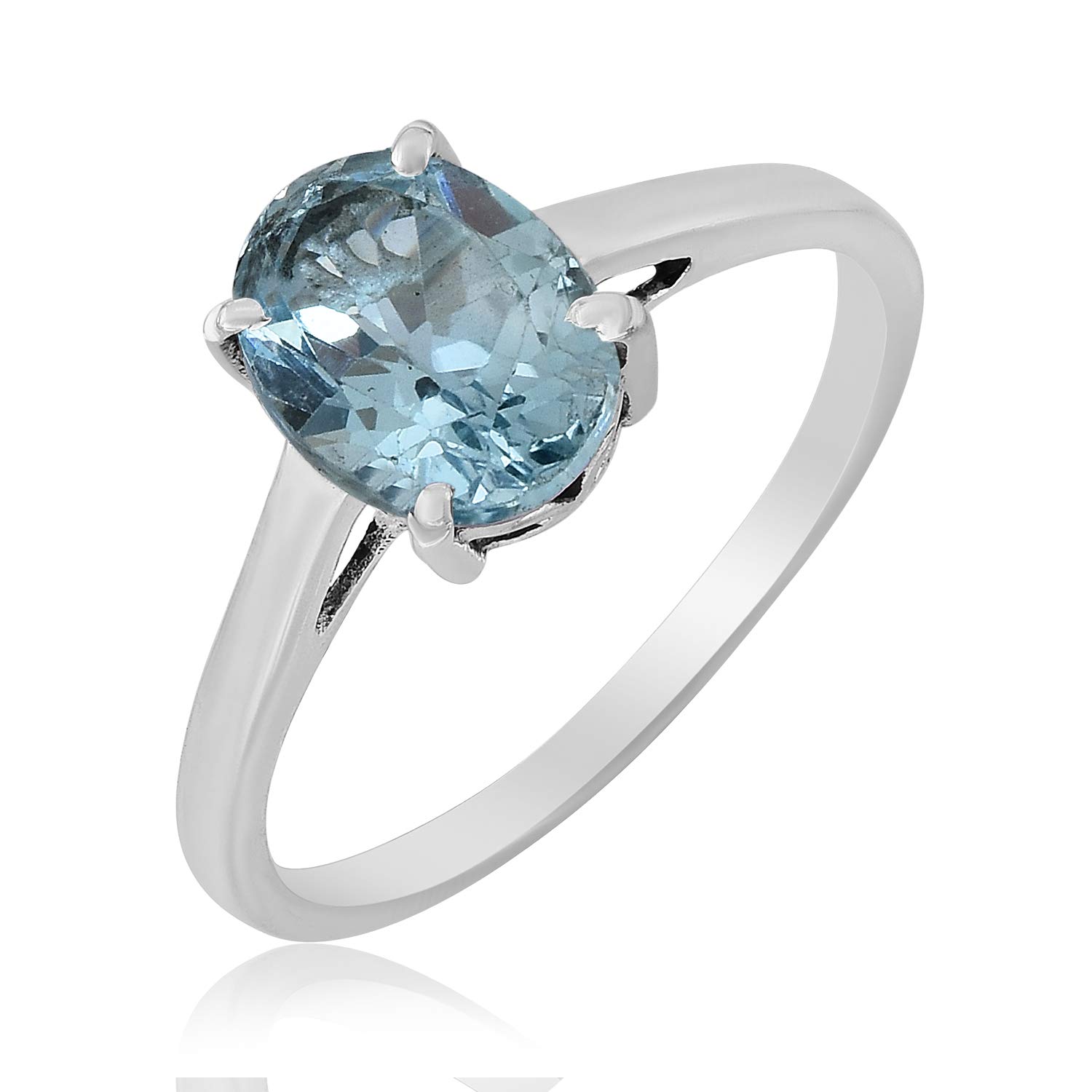 MAHAL JEWELS 925 Sterling Silver Turquoise Stylish Ring | Office Wear Finger Ring for Women and Girls (Sz-14) (B082GGC4N6) Amazon Price History, Amazon Price Tracker