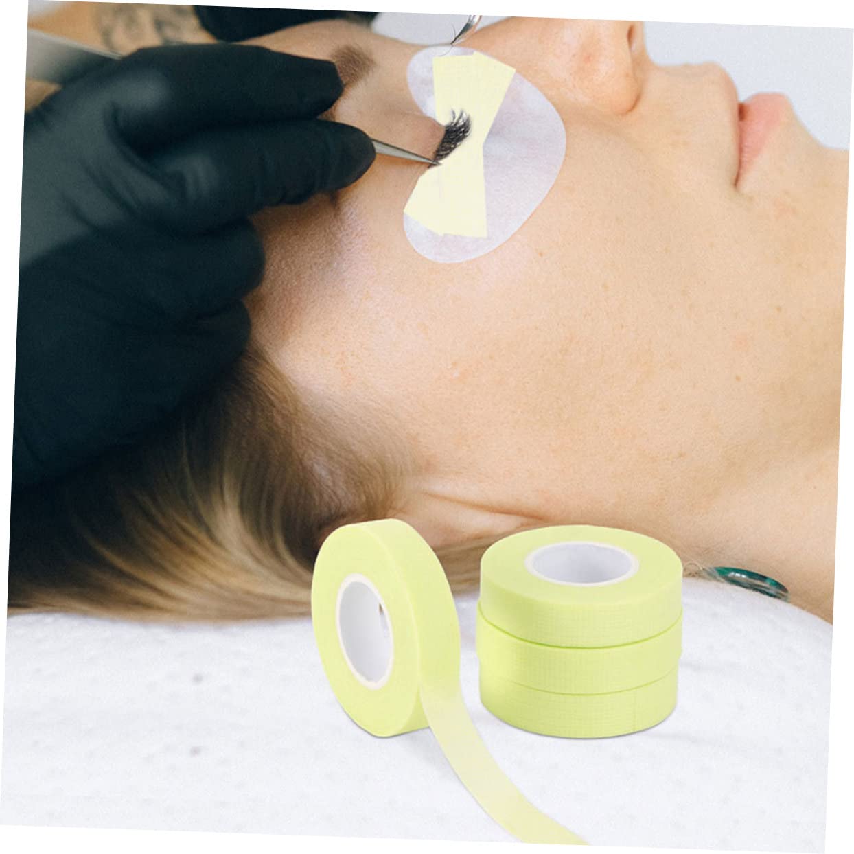 BELLIFFY 9 Rolls Breathable Eyelash Extension Tape Lash Under Eye Patch Skin Friendly Adhesive for Comfortable Eyelash Grafting