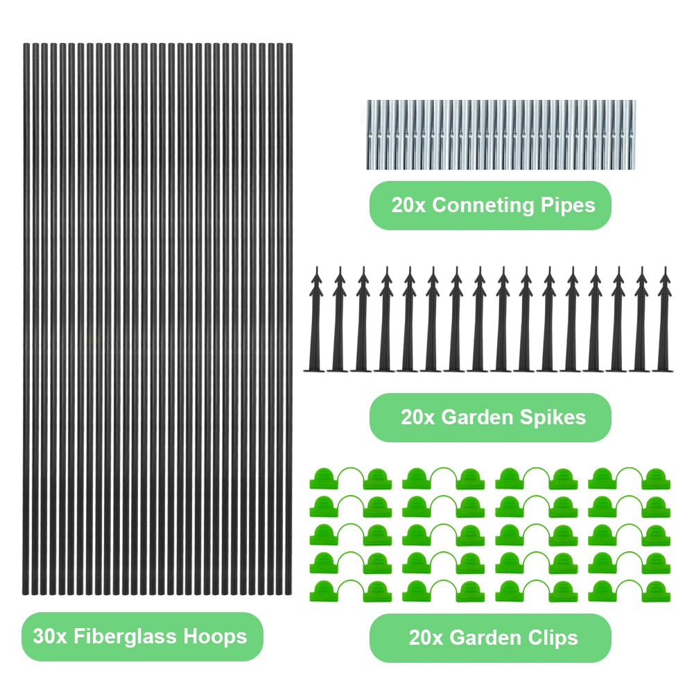 Lot De 30 Pneus De Serre En Fibre De Verre - 43,2 Cm - Pour Plate-bande