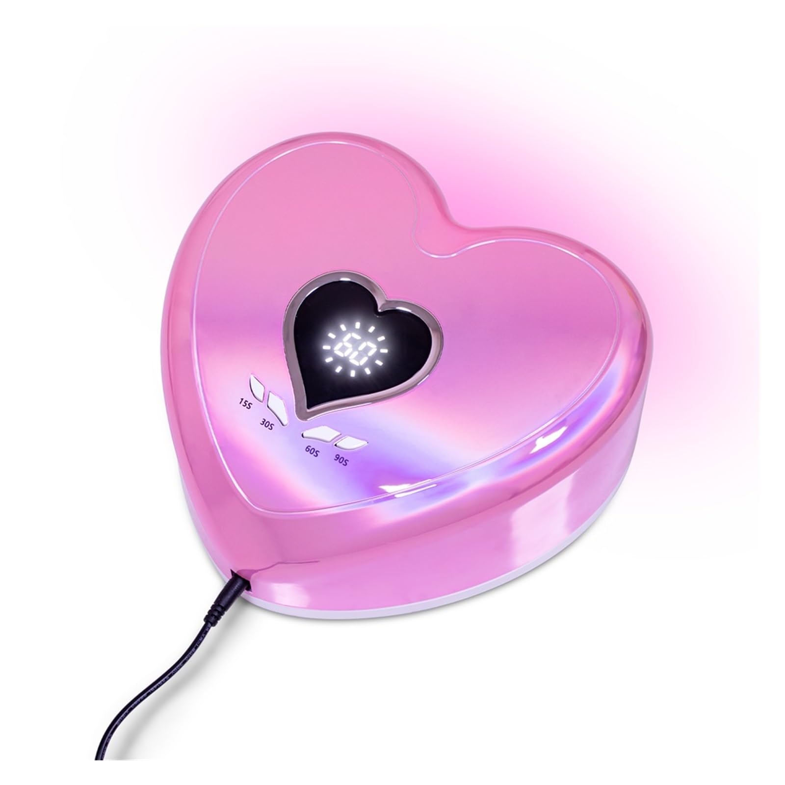 Lampa UV do paznokci, Lampa LED UV Do Paznokci 96 W UV/Led Suszenia Manicure Kształt Serca Profesjonalny Lakier Susząca Maszyna Szybkie Wysychanie Wszystkie Lakiery Żelowe(Wit)