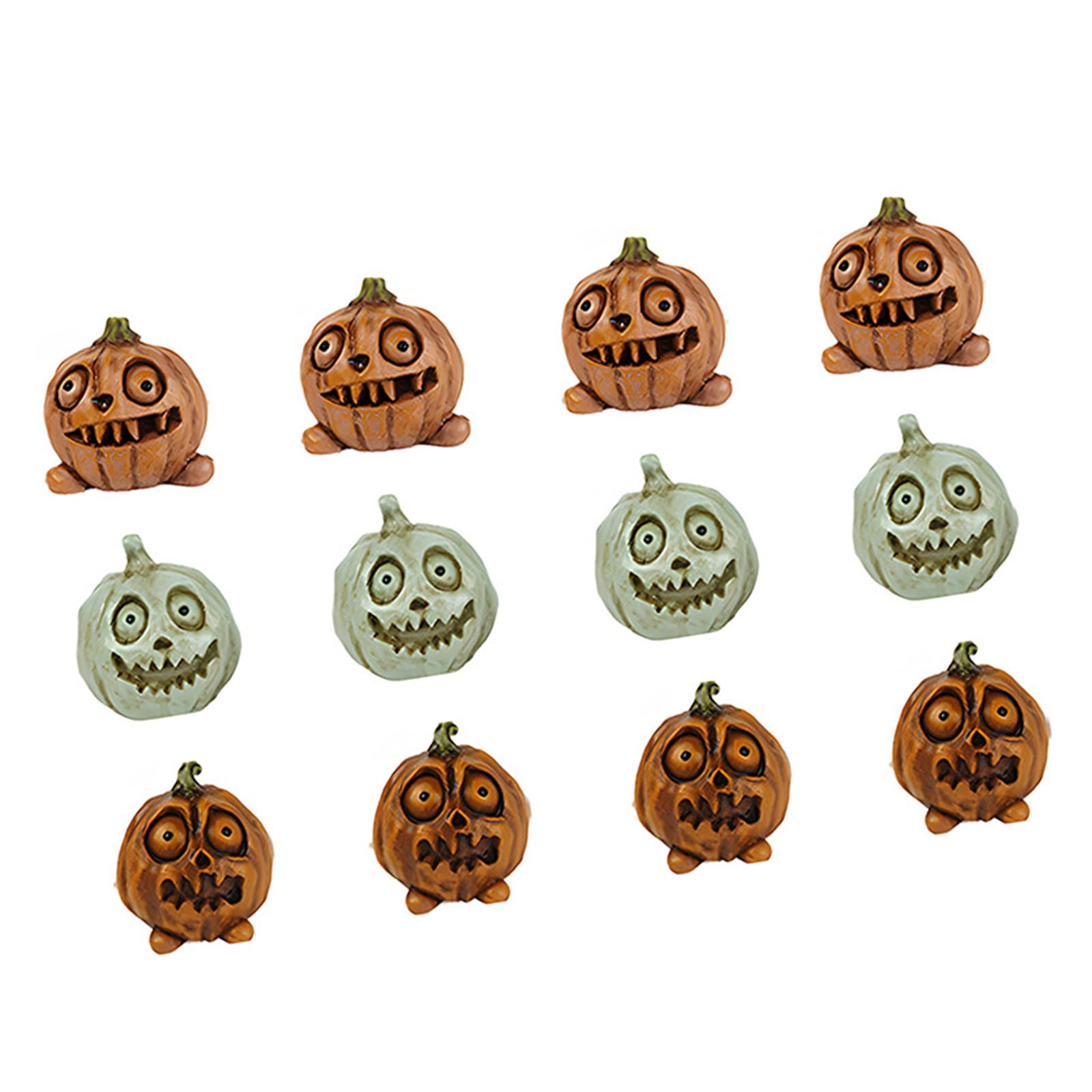YPBEW 12 Divisions Tiny Pumpkin Statues Permanent Rosin Deck Excellent for Celebratory Tiny Landscape Arrangements Halloween Pumpkin Garnishes