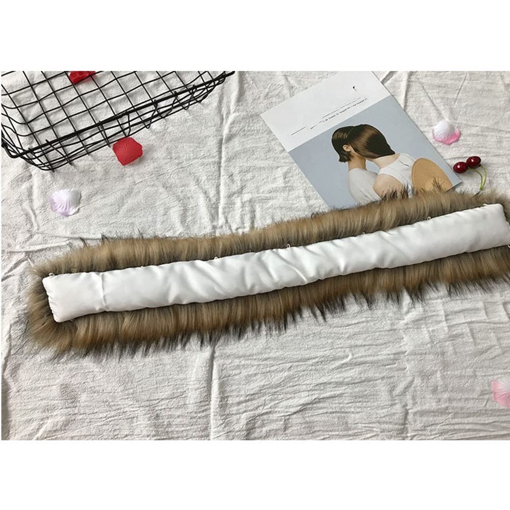 Col En Fausse Fourrure Amovible SHTGOI - Chaud, Pour Capuche, Longueurs 45 à 80 Cm, Couleur Marron - 10
