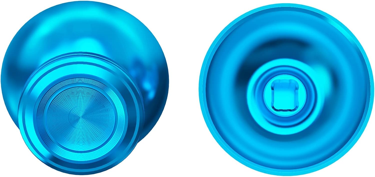 eXtremeRate Custom Blue Metal Thumbsticks for PS5 Controller, Replacement Aluminum Analog Stick Joystick for PS4 Controller image 5