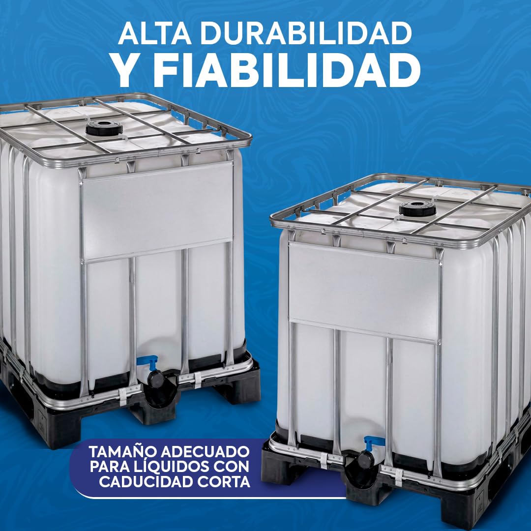 Werit Contenedor Depósito 600 litros con Palet de plástico