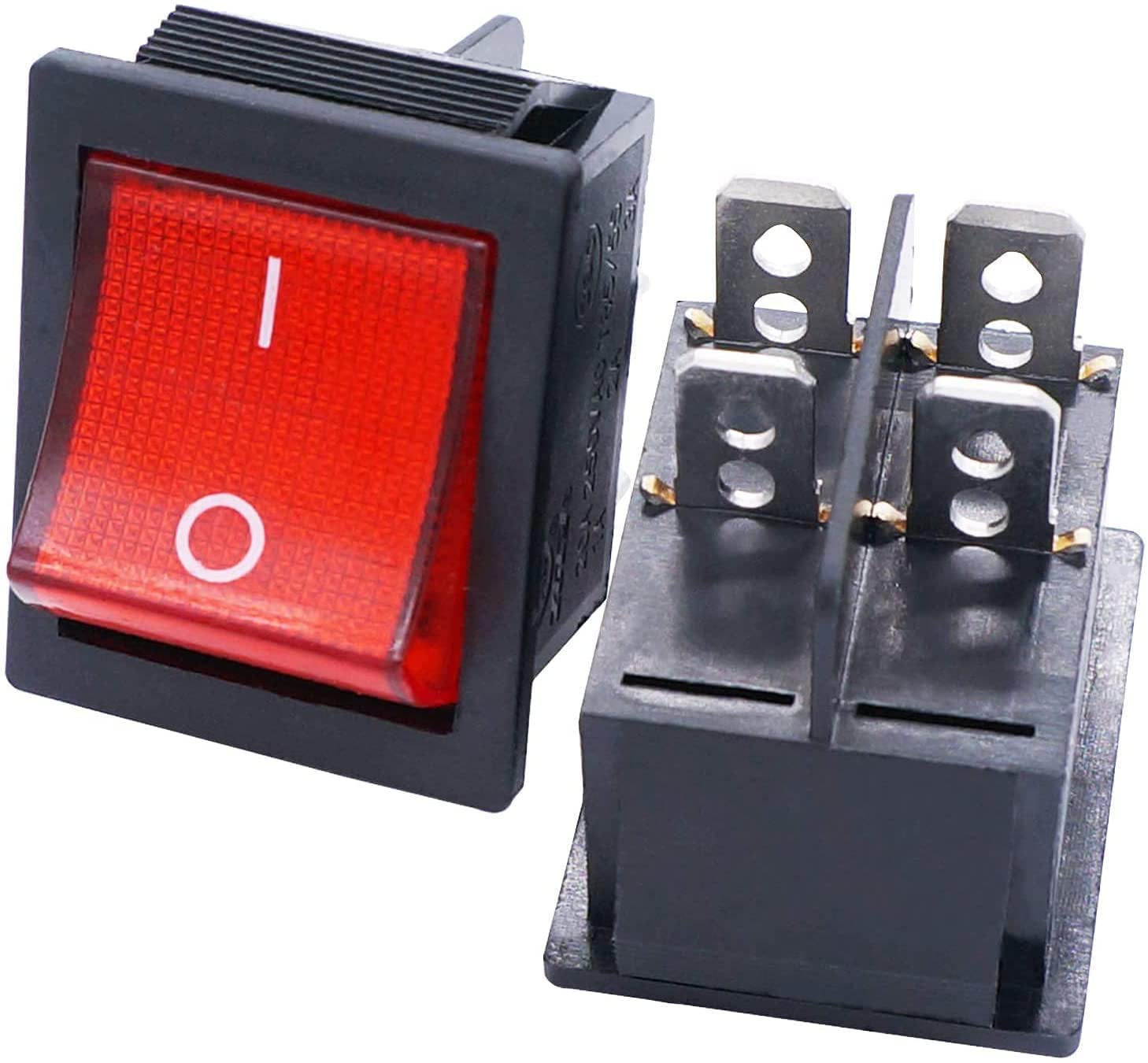 22 TECH Red Rocker Button switch DPST 4 Terminals 16A/250v AC Heavy Duty Power Switch Pack of 2 (B0B9LKG6D6) Amazon Price History, Amazon Price Tracker