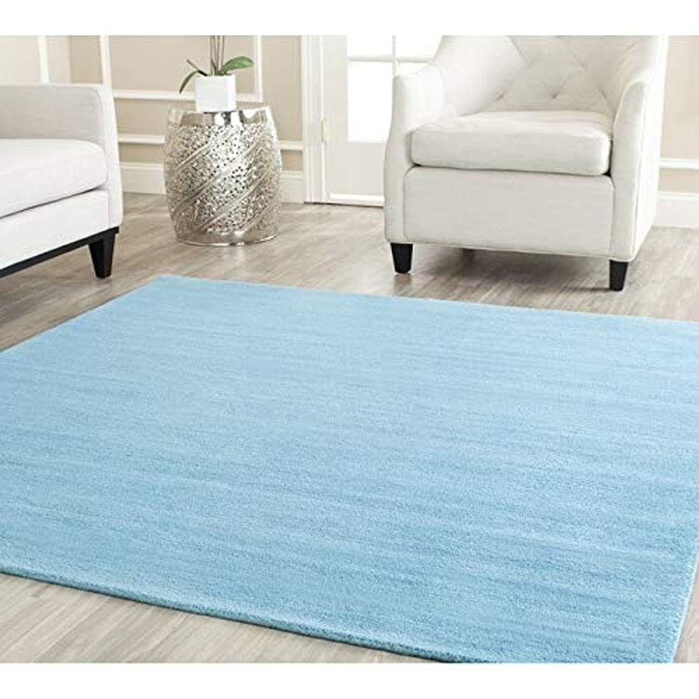 Zara Carpets Solid Plain Exported Quality Hand Made Carpets and Rug Size 8 Feet by 10 Feet (8x10 feet) Teal