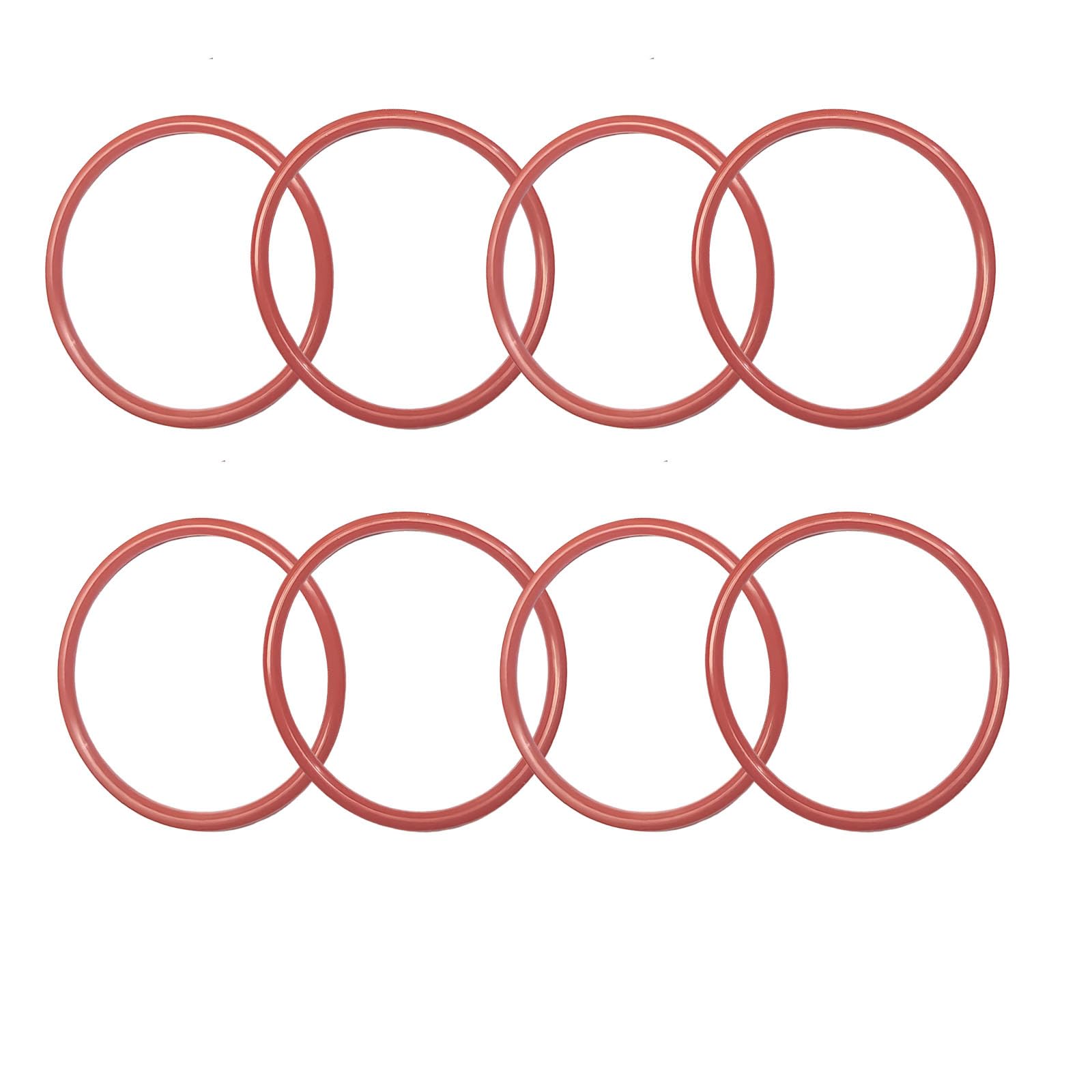 MACHSWON 30 Pcs Silicone O-Rings Gasket Rings Seal Grommets Gasket 120mm OD 113mm ID 3.5mm Width Silicone Washer Round Sealing Ring Red