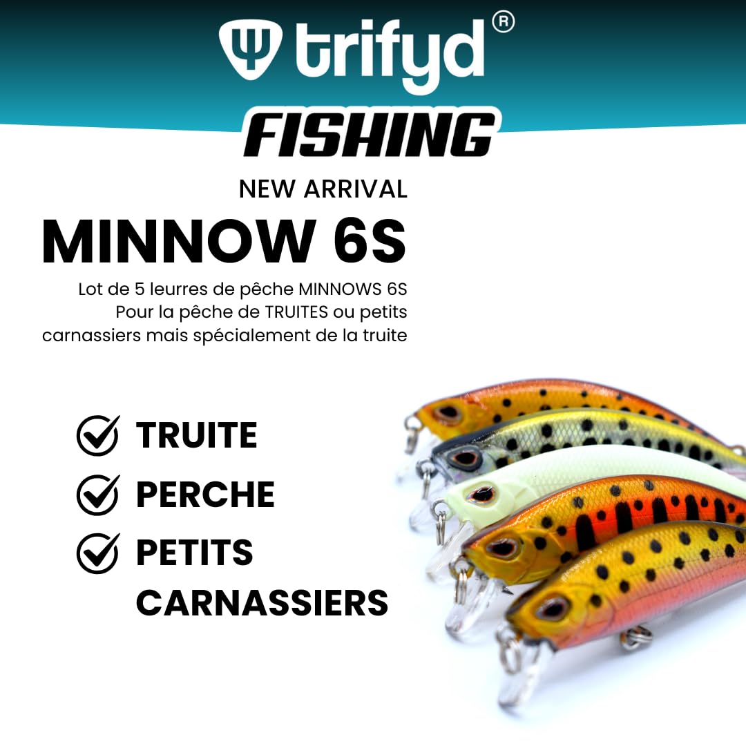 Señuelos de pesca 6 cm Lote de 5