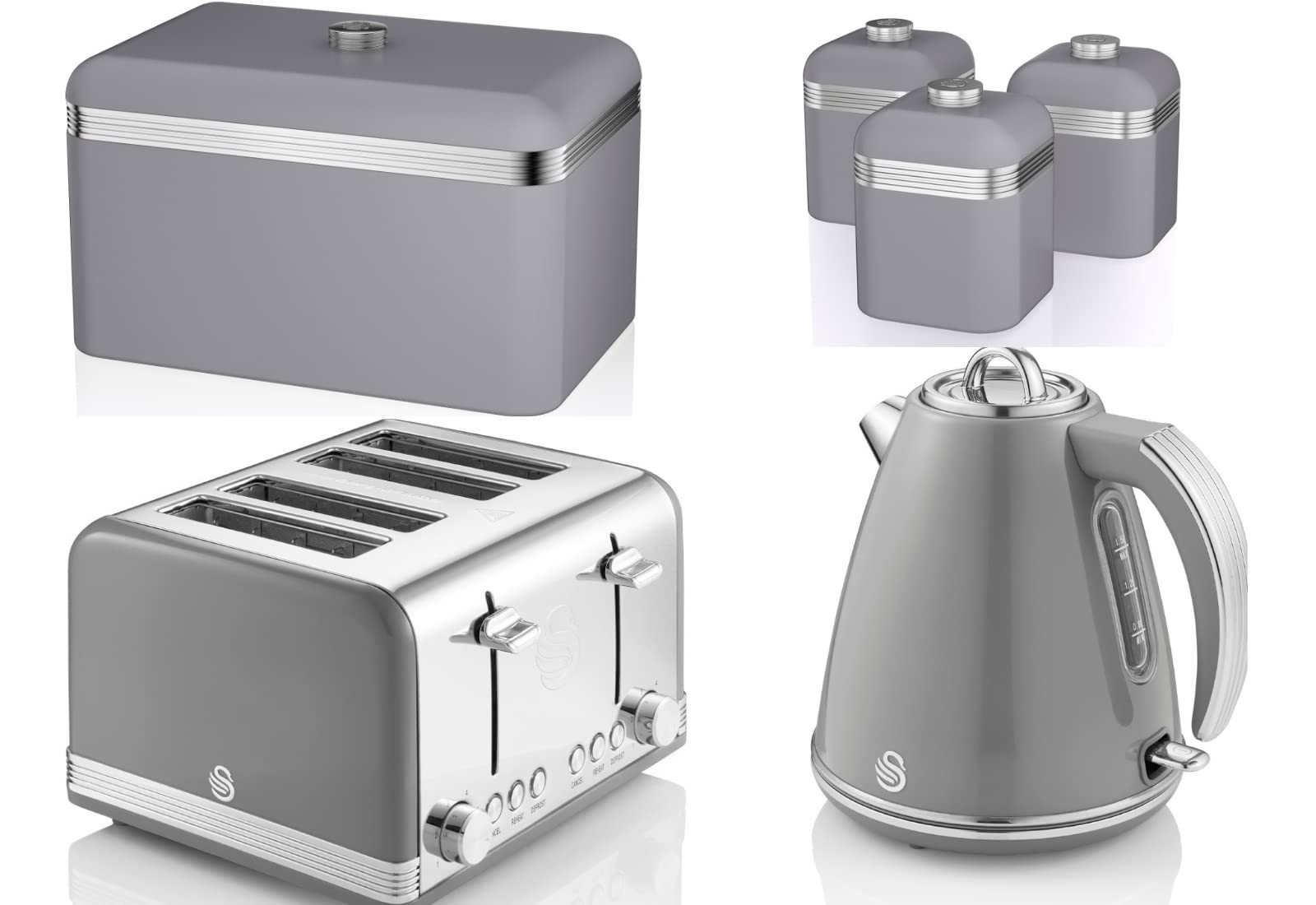 Buy Swan Products Retro Range 1.5L Jug Kettle, 4 Slice Toaster, Bread