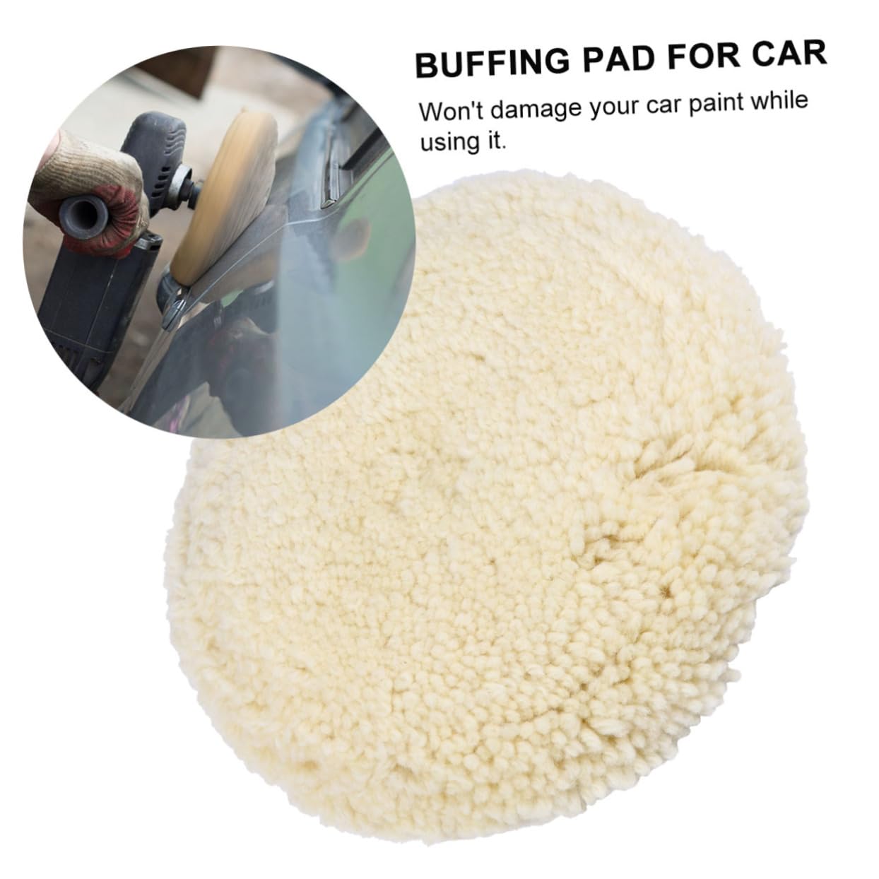 Disco Lucidatura Lana Giallo per Auto, Buffing e Cleaning