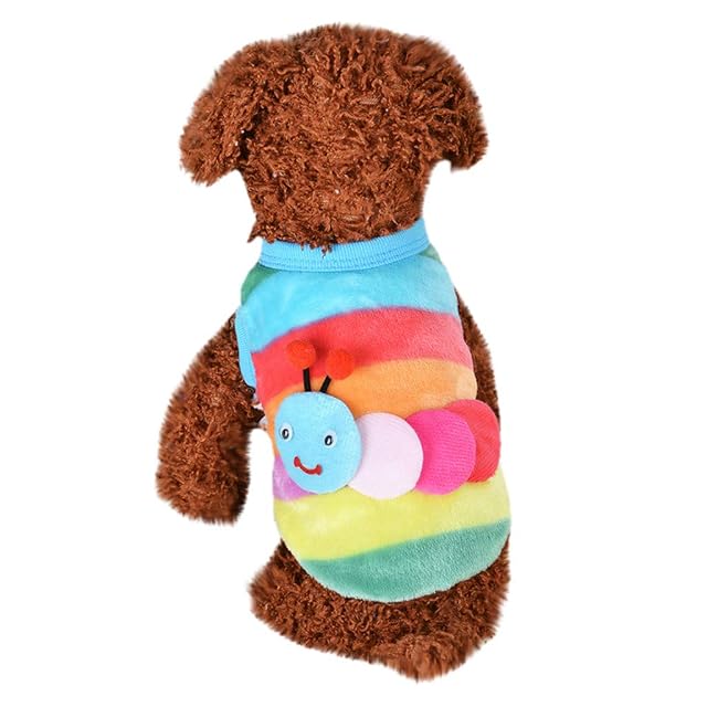 Fossrn Ropa Perro Pequeño Invierno Felpa Animal de Dibujos Animados Camiseta Abrigo de Cachorro Gatos…