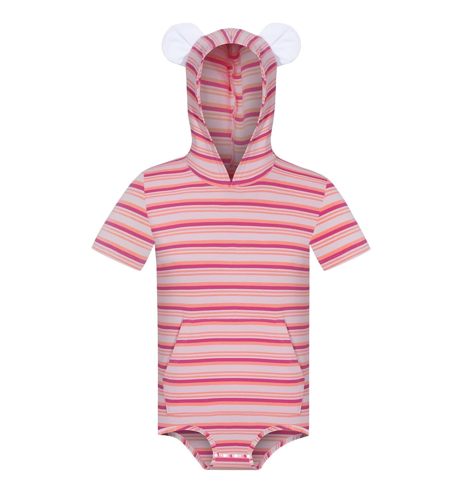 Landofgenie Mężczyźni Krótki Rękaw Onesie Piżama Bodysuit One Piece Dorośli Body z Kapturem i Piżamą