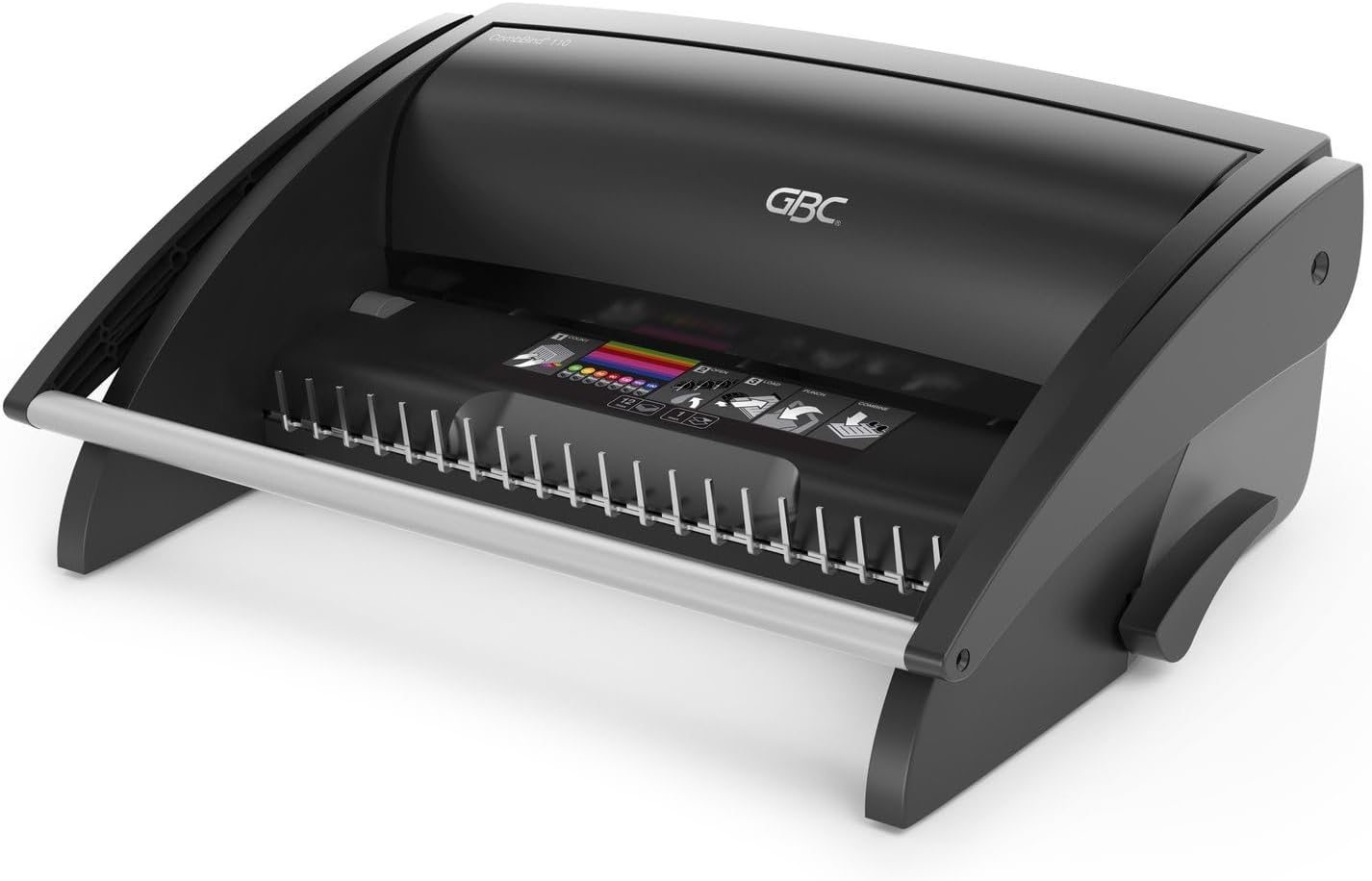 GBC CombBind C110 Binding Machine, 12 Sheet Punch Capacity, 195 Sheet Binding Capacity, A4, Black, 4401844